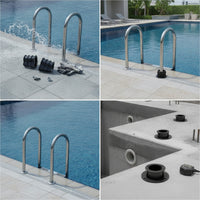 Replacement Pool Ladder Embedded Part with Bolt Safe Embedded Ladder Part Heavy-Duty Hardware Long-Lasting