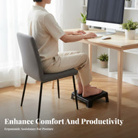Anti-Slip beneath-desk Footrest Portable beneath-desk Massaging Footrest Easy Assembly Foot Stool two-functionFunction for People telecommuting Home, Adults, Students, Work, Study Room