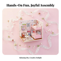 DIY Miniature House Kit Realistic Features DIY Miniature Dollhouse Kit Tiny House Assembly Model Highly Detailed Design