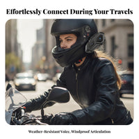 Integrated Audio Pickup Bluetooth Helmet Headset ABS Helmet-Mounted Headset Wired Design Communication Gear Handscomplimentary Calls for Motorcyclists, Riders