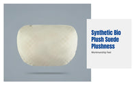 Synthetic Bio-Fiber Car Headrest Pillow, Suede Neck Support, Universal, Ergonomic, Four Seasons