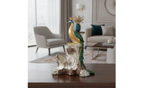 Peacock Vino Rack Ornate Peacock Vino Holder Eye-Catching for Home Bar