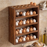 Wooden Egg Holder for Kitchen Countertop or Wall Mount