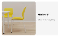 Stackable Design Armless Molded Shell Chair Space-Saving Armless Utility Chair Minimalist & aesthetic Multipurpose Seat Ergonomic Support for Office Workers, Event Planners, Business Owners, Conference Room, Reception Area, Home