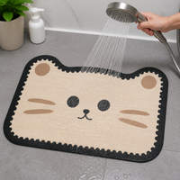 Cartoon Diatomaceous Earth Bath Mat Non-Slip Absorbent Shower Room Floor Mat