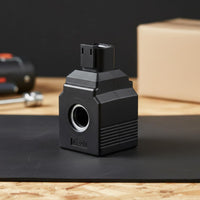Metal-Lined Opening 24V DC Valve Coil Black Housing 24V Solenoid Valve Coil Square Connector Industrial Part