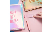 PU Leather Cover 100 Envelope Savings Program Binder 3 Savings Challenges 100 Envelope Savings Program Book Reusable Trackers Money Stuffing Binder Buckle