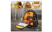 Tool Backpack Heavy Duty Tool Backpack with Laptop Compartment Numerous Pockets Bag for Technicians, Home Handypersons