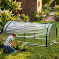 Mini Greenhouse with Stainless Steel Frame for Garden Plants, Small Green House with Waterproof PVC Cover, Portable Plant Protection, Patio Use