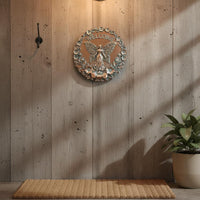 Bronze Welcome Sign Resin Material Fairy Wall Plaque Wall Art Decor for Outdoor