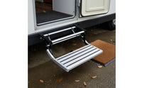 Manual RV Step Foldable Folding Recreational Vehicle Stairs Heavy Duty Vehicle Accessory