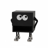 Long-Legged Robot-Shaped Nightstand playful design Bedside Table Narrow silhouette Side Cabinet Multi-Functional for Teens, Adults, Parents, Bedroom, Playroom, Living Room, Hallway