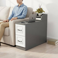 Sofa Side Cabinet Multi-Versatile Sofa Side Table Space-Saving Narrow Storage Cabinet for Small Apartment, Living Room