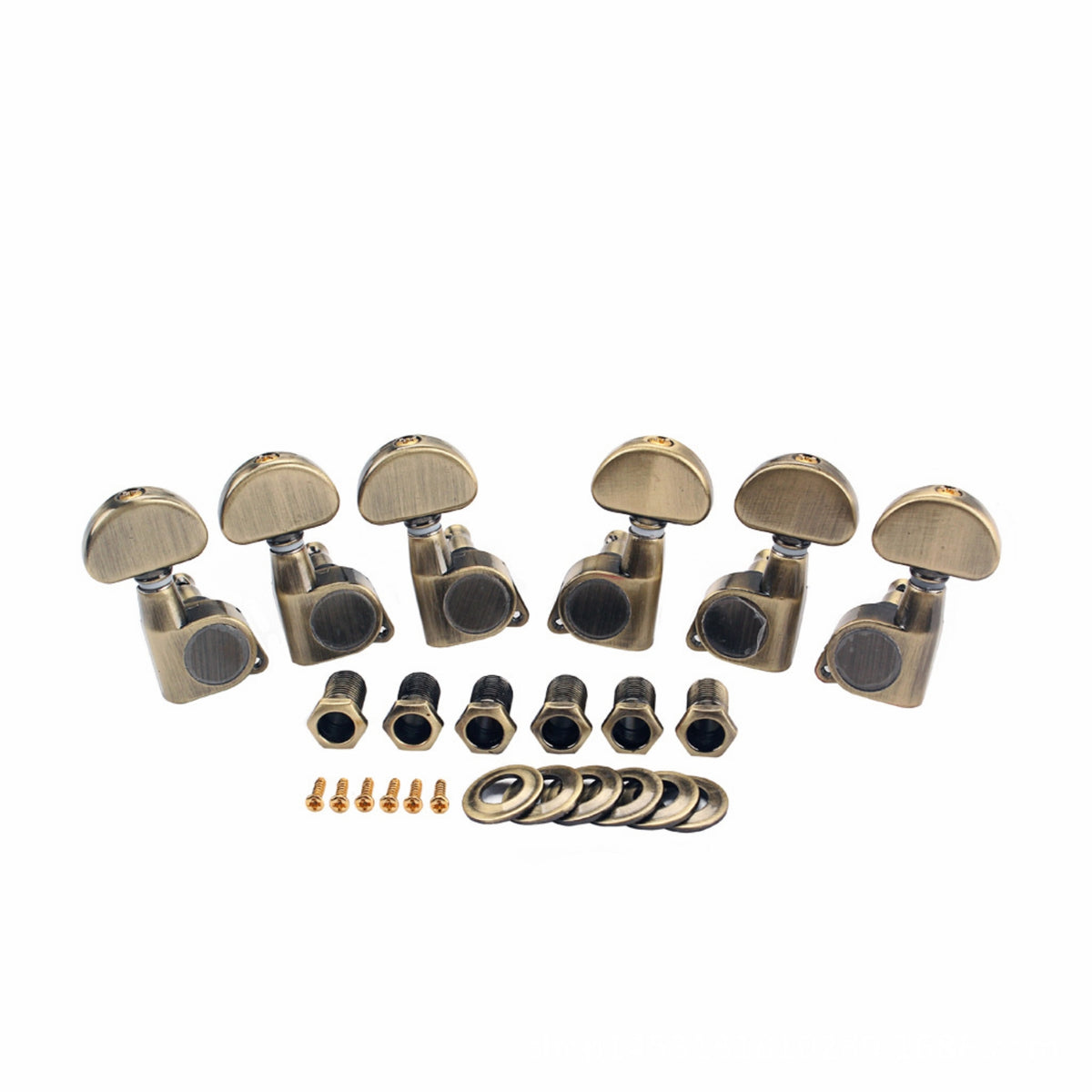 6 Pieces Guitar Machine Heads Sealed Tuning Key Button Heavy-Duty Tuner for Guitarists