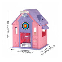 Multifunctional Children's Game House Easy Assembly Kids Activity Playhouse Sturdy Indoor Plastic Playhouse Develops Intelligence for Toddlers, Babies, Playroom
