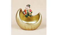 Gift Idea Resin Statue Tray Holder Hand-Painted Decorative Serving Tray Statue Long-Lasting Tabletop Sculpture Holder Multifunction for Desk