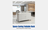 Supermarket Foldable Cart, Display Rack, Mobile Sales Trolley, Multi-Color, Random Pattern