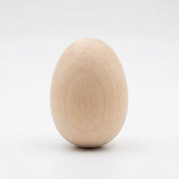 Solid Wood Simulation Egg Ready to Paint Easter Artistic Egg Pretend Play Kitchen Accessory for Parents, Adults, Classroom Activities, Art Class