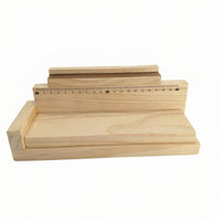 Manual Labeling Bracket Solid Wood Labeling Bracket with Ruler Precision for Workshops