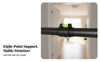 Anti-Slip Design No-Drill Chin-up Bar Stable 8-Point Support Chin-up Bar Heavy-Duty Steel Construction Home Fitness Equipment for Family, Beginners, Women, Strength Training, Hallway, Garage