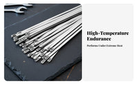 Stainless Steel Wire Tie High Temperature Resistant Automatic-Locking Metal Tie Metal Banding Strap Rust Resistant Bundling