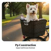 Large Capacity Rear Cycle Basket with Lid Multi-Purpose Rear Bike Basket Long-Lasting for Commuters, Students, Commuting, Grocery Shopping