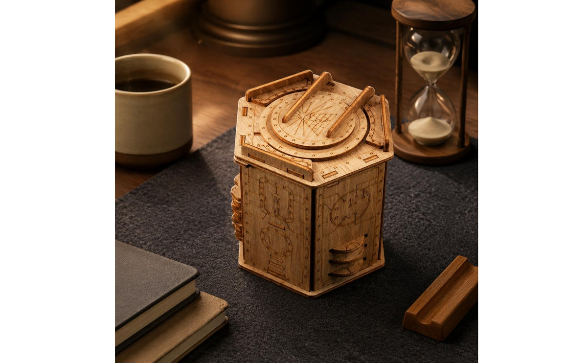 Treasure Chest Puzzle Box - Wooden Brain Teaser Gift