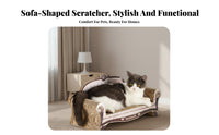 Cat Scratcher Sofa Sturdy Frame Cardboard Cat Sofa Corrugated Shred Pad Recyclable