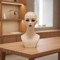 Realistic Mannequin Head with Shoulders Female Hairpiece Head Matte Display Bust Cosplay for Cosplayers, Salons