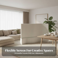Accordion Paper Screen Foldable Accordion-Type Separate R Curved Creative Space Separator for Renters, Homeowners, Bedroom, Studio Apartment