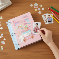A5 Card Holder Album for Small Cards, 5-inch Bookmarks, 7-inch Hardcover Loose-leaf Card Collection