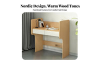 Immersive Design Private Study Carrel Spacious Work Area Partitioned Desk Upper Storage Shelf Computer Table With storage shelf for Homeschoolers, Library Patrons, Dormitory, Classroom, Testing Center, Home Office