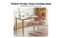 Height Adjustable Ergonomic Split-spinerest Chair Lumbar Support children's Furniture Breathable pad Study Seat effortless Rolling casters for Students, Teenagers, Parents, Writing, perusing, School, Bedroom