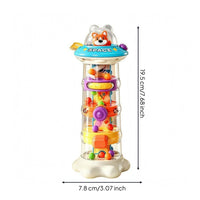 Rotating Interactive Structure Toy Sliding Mechanical Ball Structure Space Theme Ball Slide Toy Cause and Effect for Children