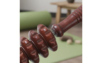 360° Rotatable Rollers Wooden Massage Roller Stick Ergonomic Design Wood Recovery Massage Tool Portable Muscle Roller Stick Non-Slip Handles for Fitness Enthusiasts, Athletes, Gym
