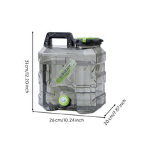 Faceted Diamond-Pattern Water Bucket Clear Water Bucket with Tap Rigid Easy to Clean for Camping