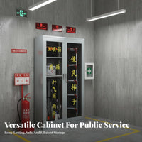 Community Service Cabinet Large Capacity Emergency Supply Cabinet Heavy Duty Public Tool Storage Locker for Property Managers, Residential Communities