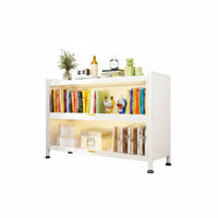 Freestanding Storage Cabinet with Clear Doors Rust for Bedroom, Kids