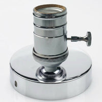 Table Lamp Light Fitting for Desk Table, Aluminum Vintage E27 Lamp Bulb Holder with Knob Switch, 6A Current Retro Lighting, Ceiling Light Fitting