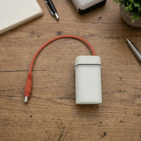 Barrel Plug Toilet Flush Kit Battery Box Beige Flush Kit Power Box Compact Battery Housing with Cable Plastic