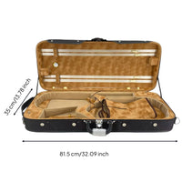 Double Violin Case Secure Double Violin Case Zippered for Music Students