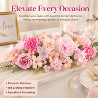 Flower Artificial Flowers for Wedding, Synthetic Material Embossed Flower Heads, Artificial Flowers for Home Decoration, Outdoor Festival Decor