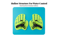 2 Pieces Swimming Hand Paddles Hollow Design Swim Hand Paddles Hydrodynamic for Swimmers, Athletes, Water Fitness