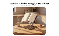 Adjustable Rotating Bookrest Foldable & Portable Rotating Bookrest Multi-Functional literature Stand for Students, Professionals, Study, Bedroom, Kitchen