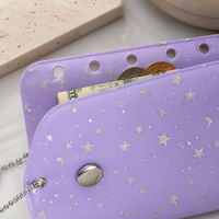 M5 5-Hole PVC Transparent Zipper Pouch for Loose Leaf Binders, Card Holder & Coin Purse Insert