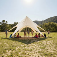 Three-Peak Star Canopy 600D Canopy Tent with Stakes Large Outdoor Tent with Pole Matte for Campers, Event Planners, Glamping, Camping