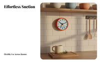 Punch-Effortless Installation Waterproof Bathroom Clock Fogproof Suction Cup Clock Quiet Movement for Children, Shower