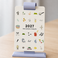 2027 Desktop Flip Calendar with Memo Pad and Planner