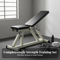 Non-Slip Feet Adjustable Weight Bench and Rack Sturdy Steel Construction Adjustable Bench Press Rack Heavy Duty Strength Training Equipment for Men, Bodybuilders, Beginners