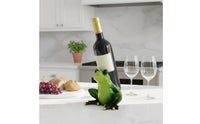 Frog Beverage Bottle Holder Decorative Resin Frog Sculpture Creature Figurine Beverage Stand Funny Home Decor Sturdy